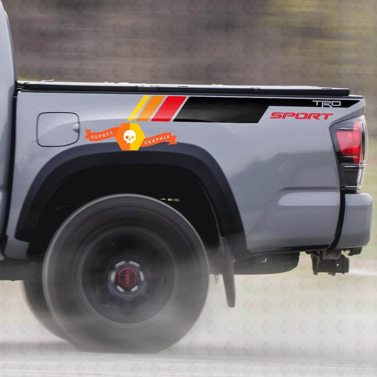 Autocollant en vinyle à bandes vintage TRD Sport pour portière de Toyota Tacoma 2005-2020