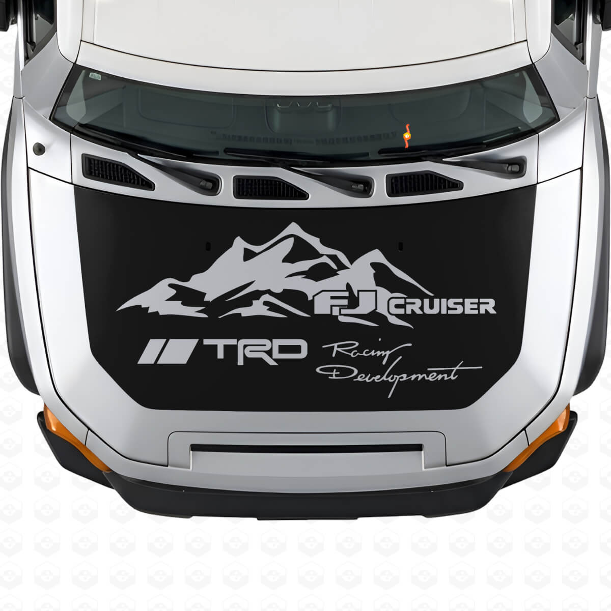 Autocollant vinyle capot style montagne TRD pour Toyota FJ Cruiser