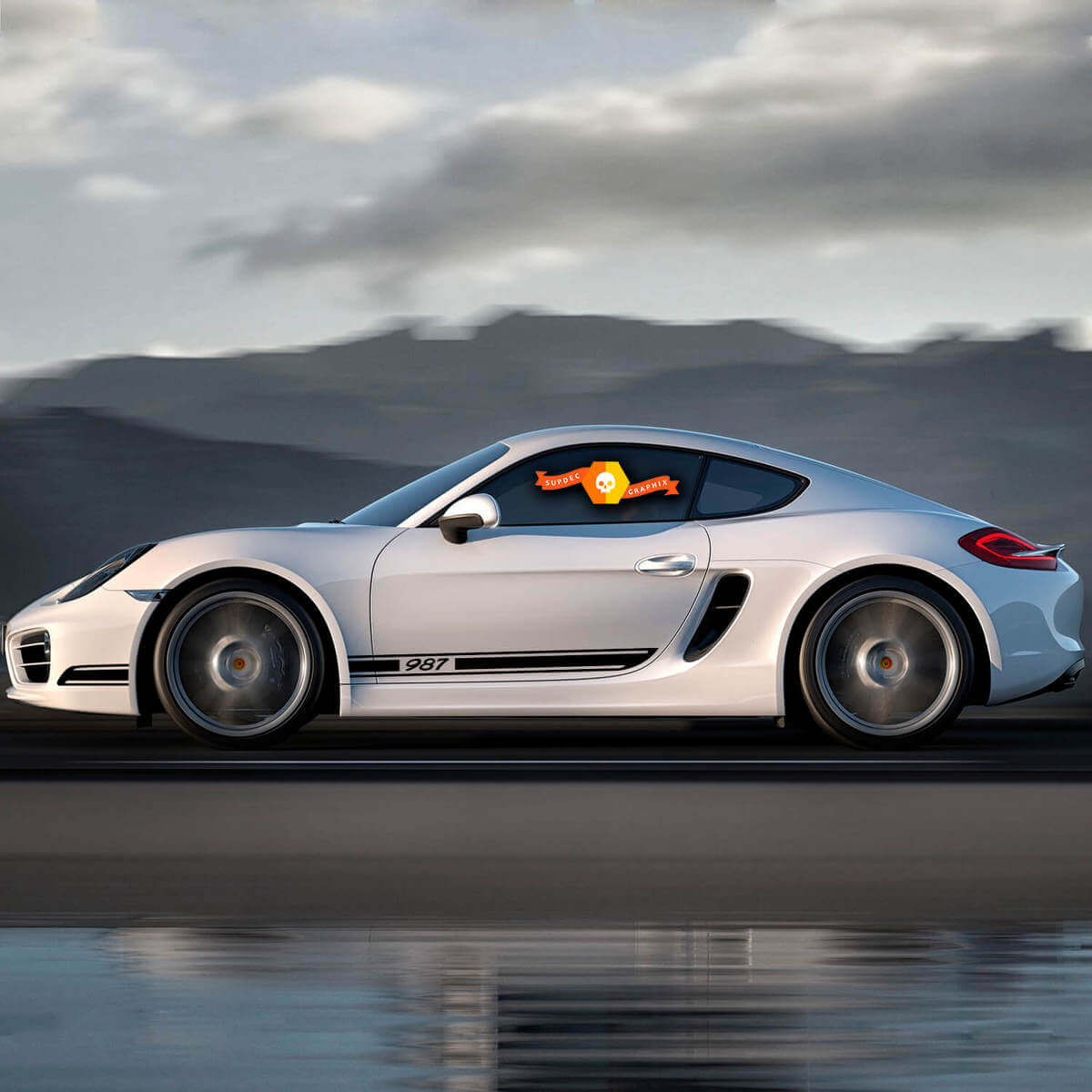 Kit Stickers Porsche Cayman Boxster 987 Endurance Racing Edition Kit Bandes Latérales Autocollant
