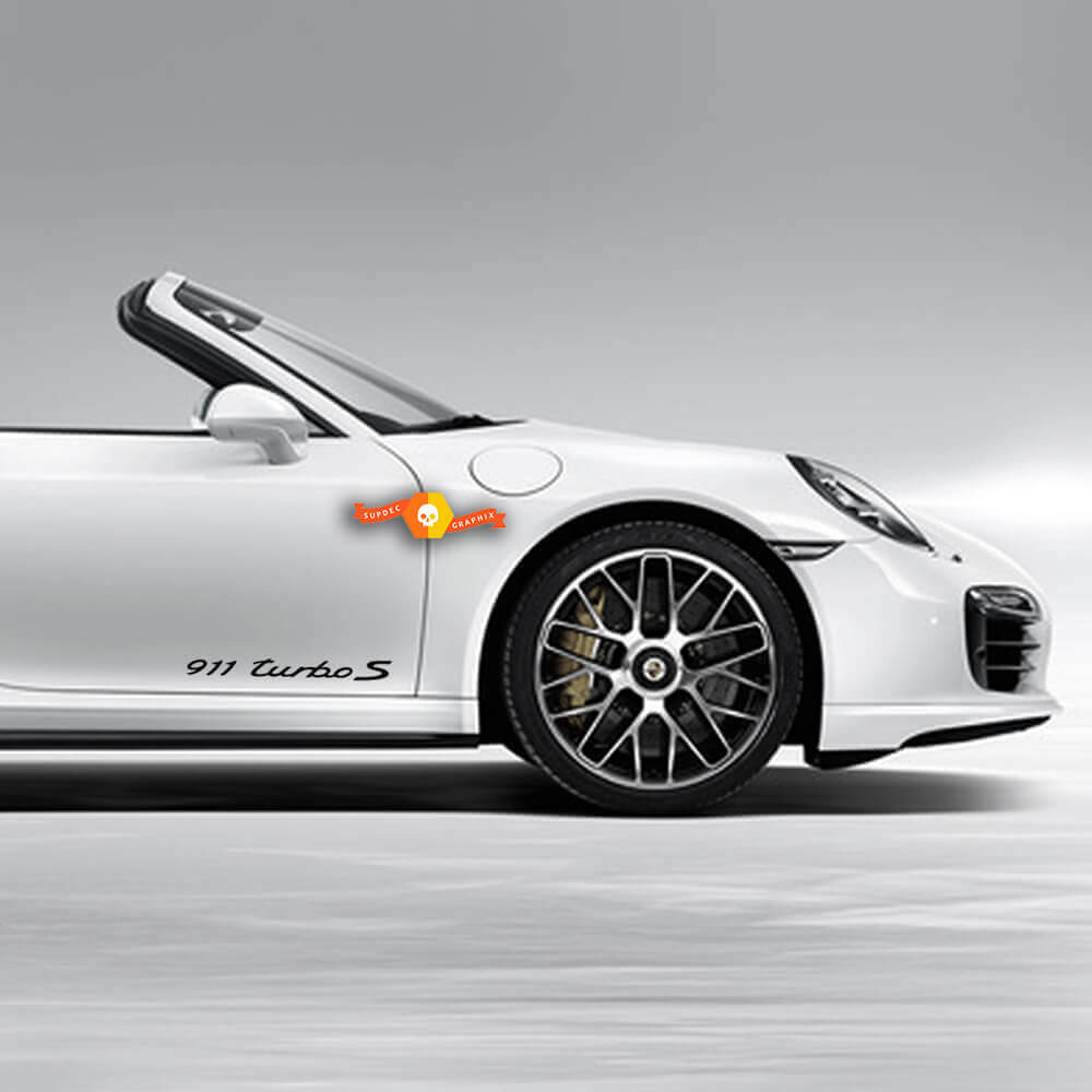 Kit d'autocollants vinyle Script latéral 911 Turbo S pour Porsche 911