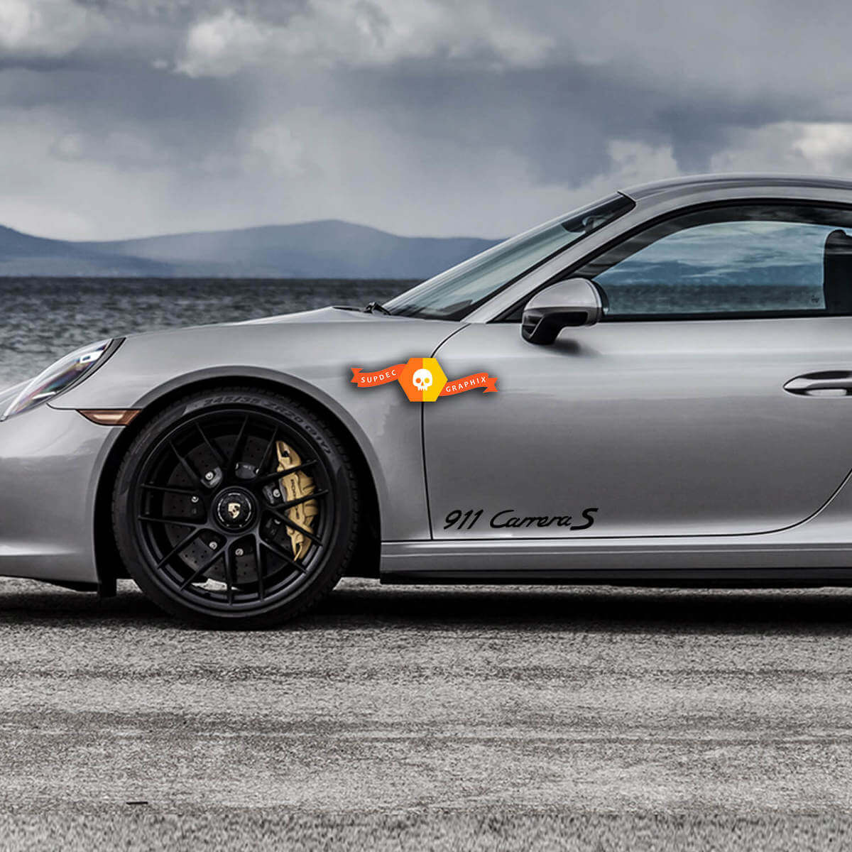 Ensemble d’autocollants vinyle pour porte latérale 911 Carrera S pour Porsche 911