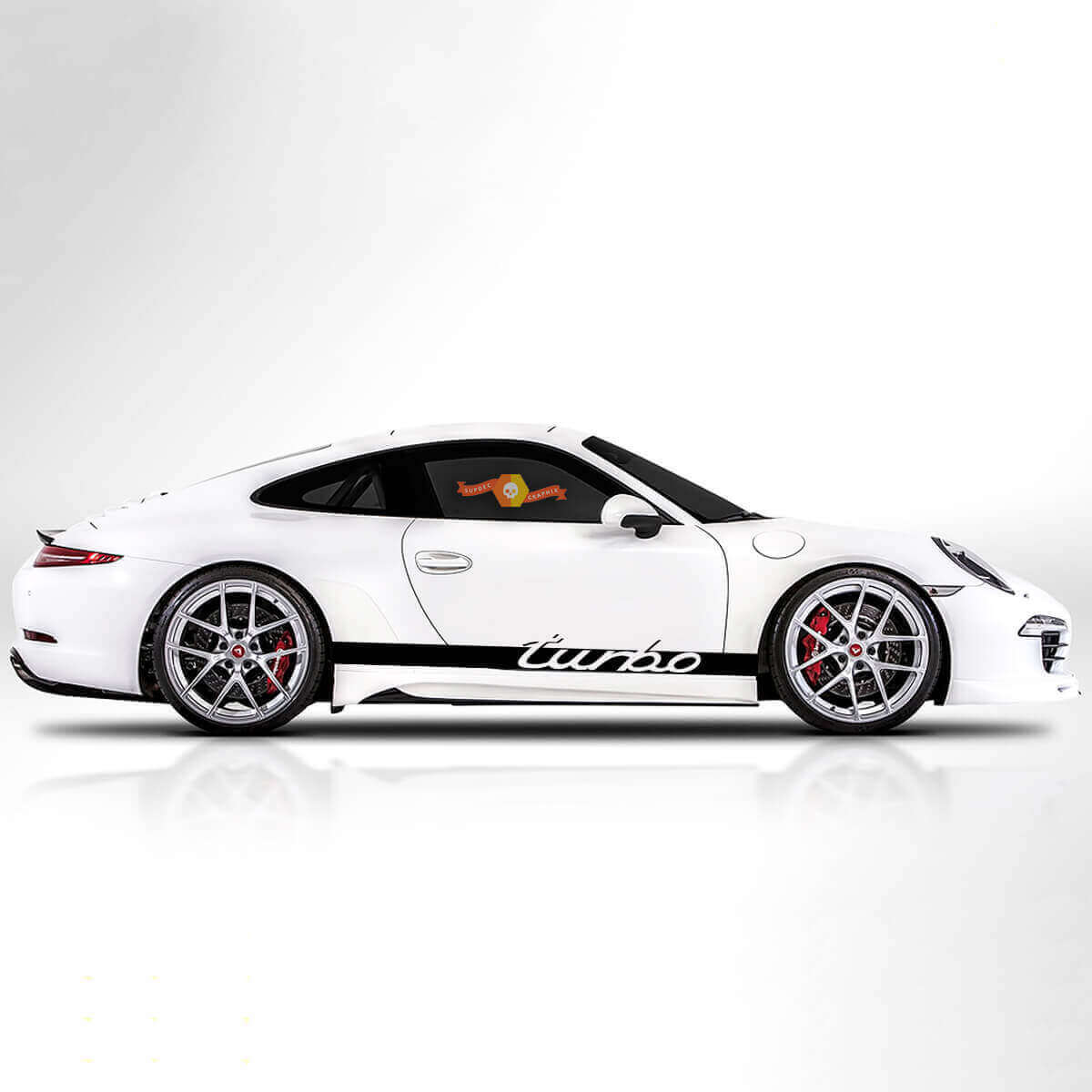 Kit de bandes latérales en vinyle style Turbo pour Porsche