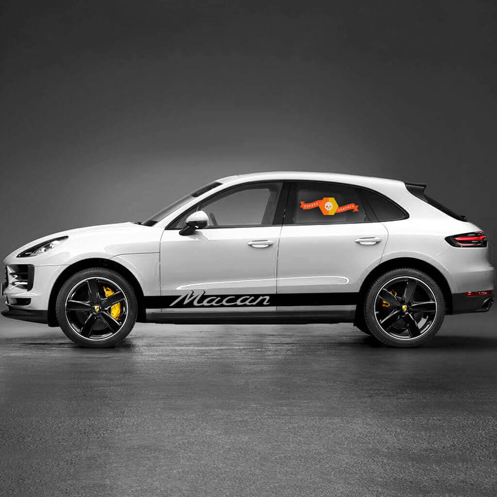 Kit de décalques en vinyle pour bas de caisse racing pour Porsche Macan
