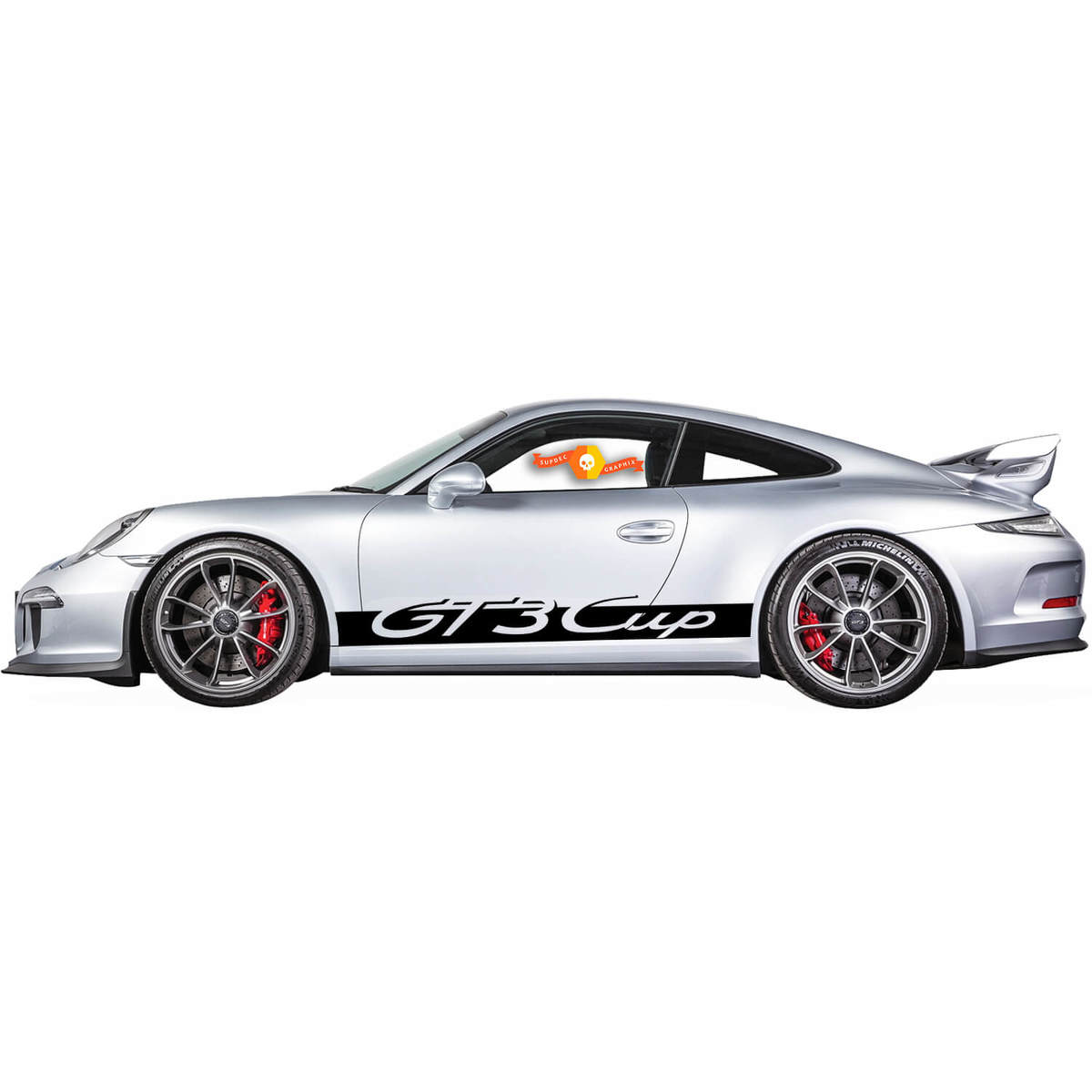 Autocollant Porsche 911 GT3 Cup Rocker Panel Racing Side Stripes