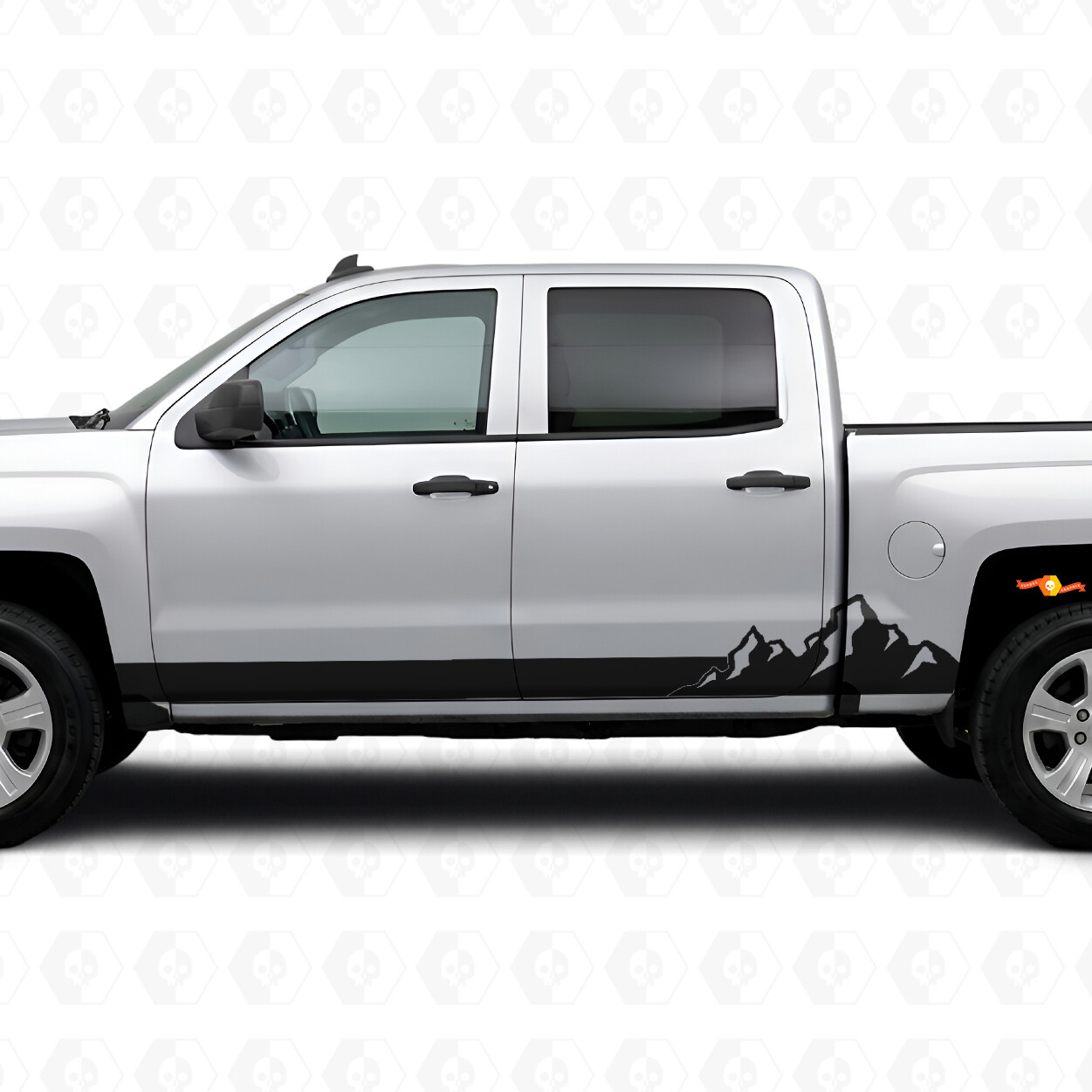 Bandes adhésives décoratives pour portes et bas de caisse Mountain Range pour Chevrolet Silverado 1500 K2XX 2014-2019