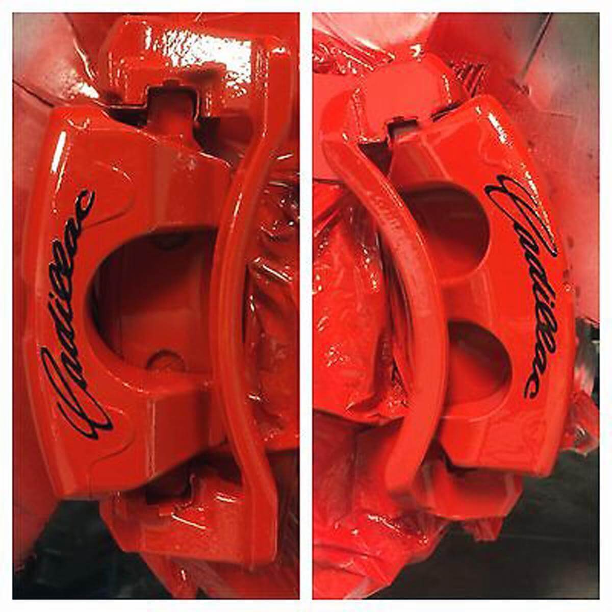 6 x autocollants incurvés Cadillac Logo étrier de frein autocollants en vinyle 09-15 (toute couleur)
