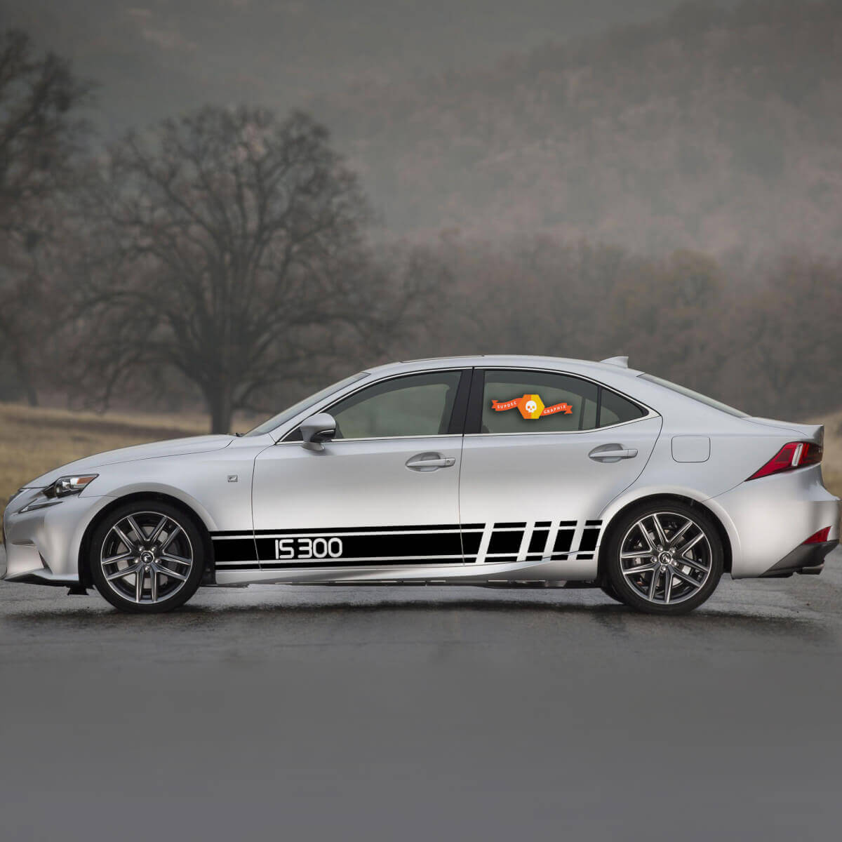 2X plusieurs couleurs graphiques symbole Sport voiture course vinyle autocollant autocollant pour IS300
