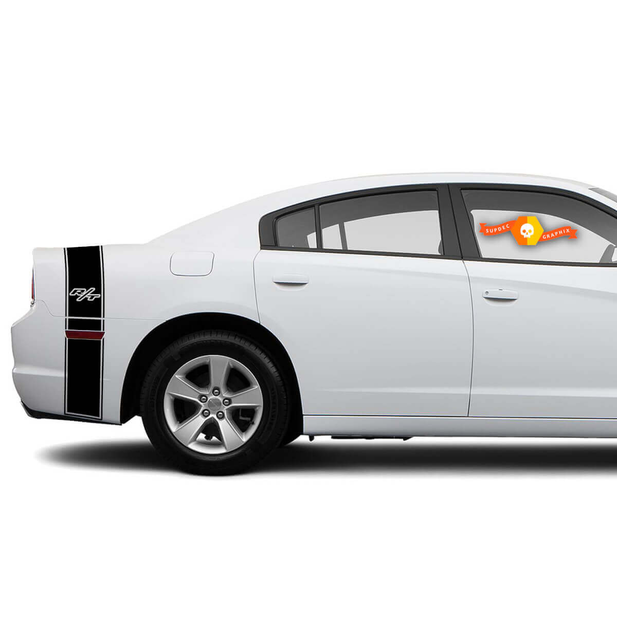 Kit d'autocollants en vinyle pour bande de coffre R/T pour Dodge Charger 2011-2014