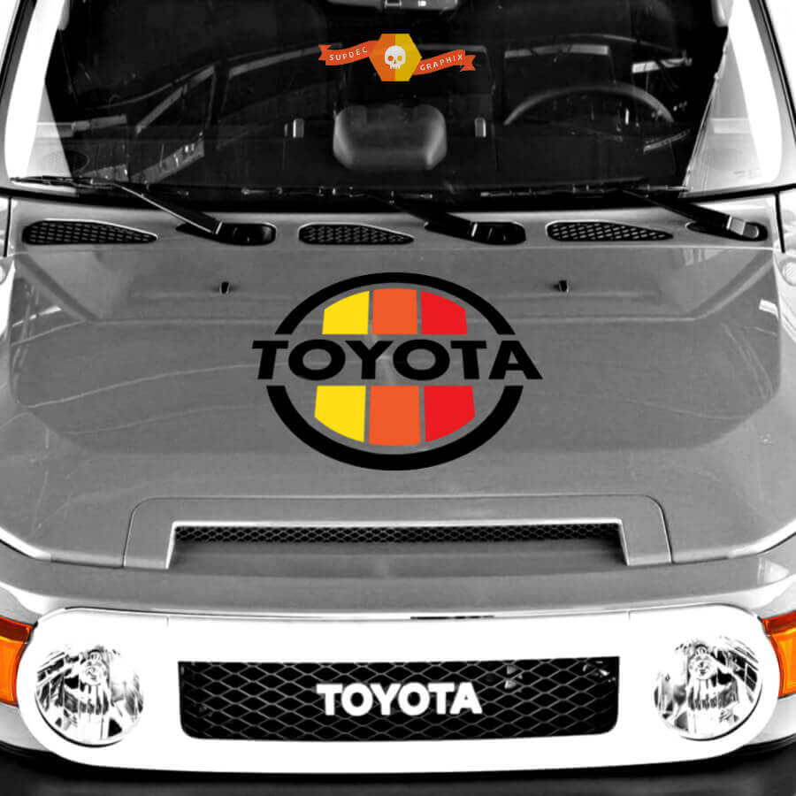 Autocollant vinyle logo style vintage pour capot Toyota 4Runner Tacoma FJ Cruiser