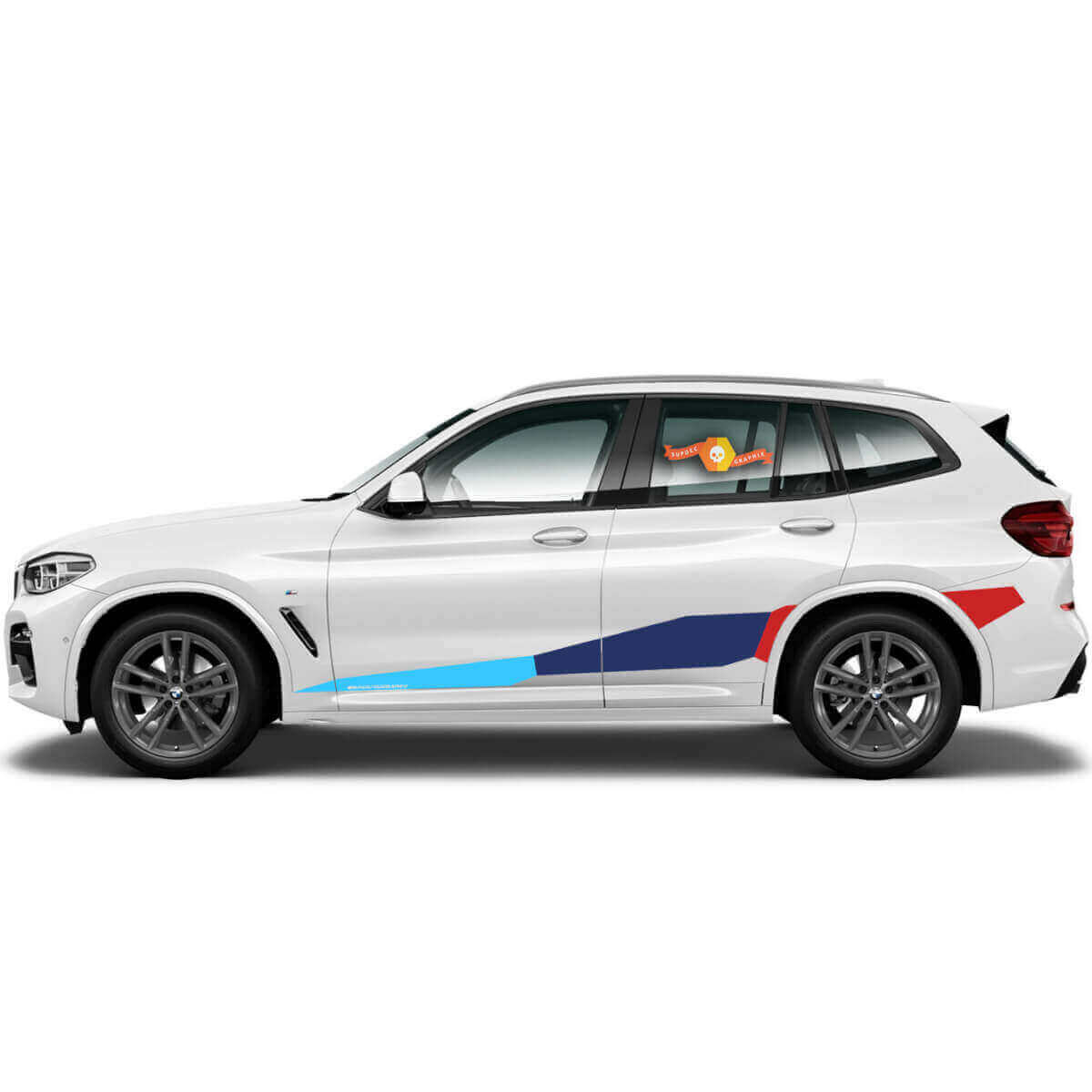 Kit d'autocollants en vinyle bande latérale BMW M Performance pour BMW X5 X6 G05 G06 F95 F96