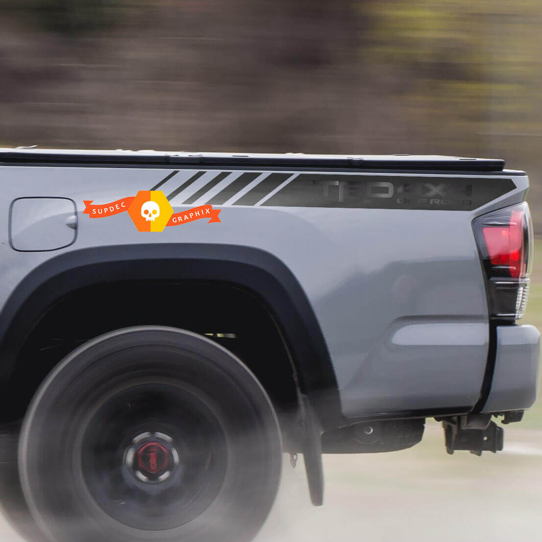 Autocollants en vinyle TRD 4x4 OFF ROAD noir mat et noir brillant pour Tacoma 2013 - 2020 ou Tundra 2013 - 2020
