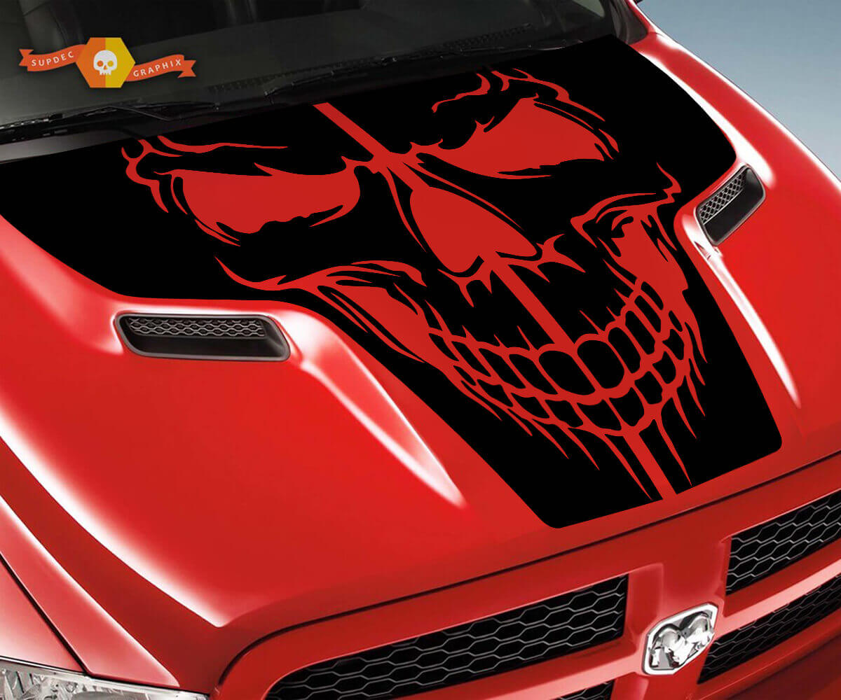 Autocollant vinyle tête de mort pour Dodge Ram 1500 2500 Rebel