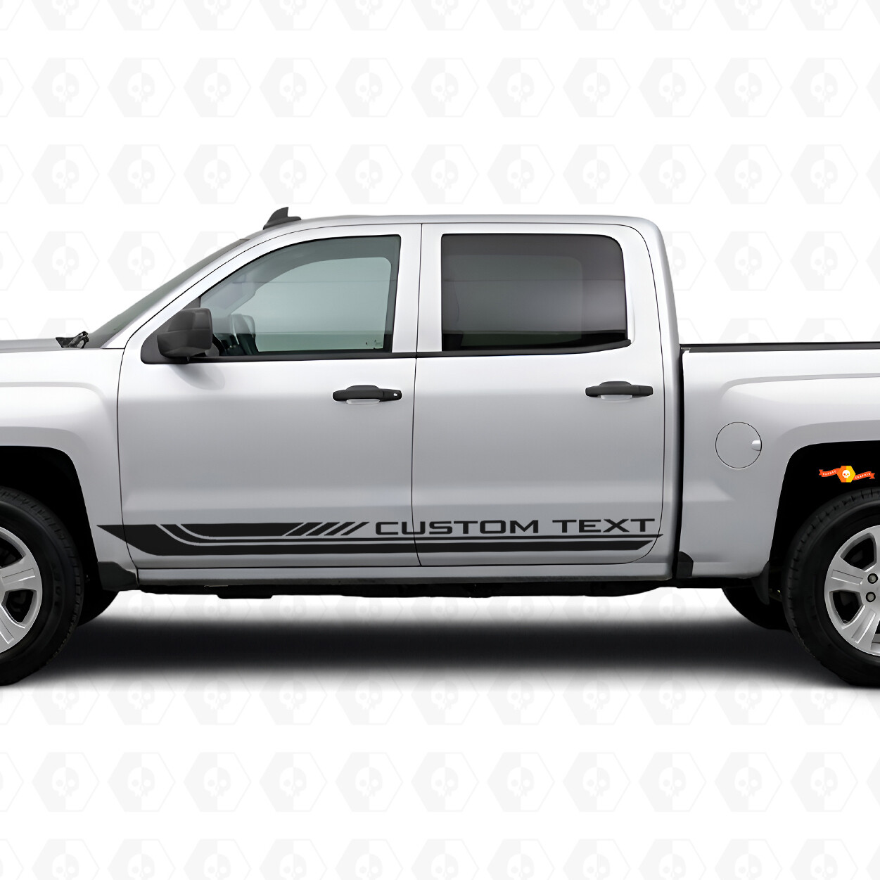 Bande adhésive personnalisée pour cadre de porte et panneau latéral pour Chevrolet Silverado 1500 K2XX 2014-2019
