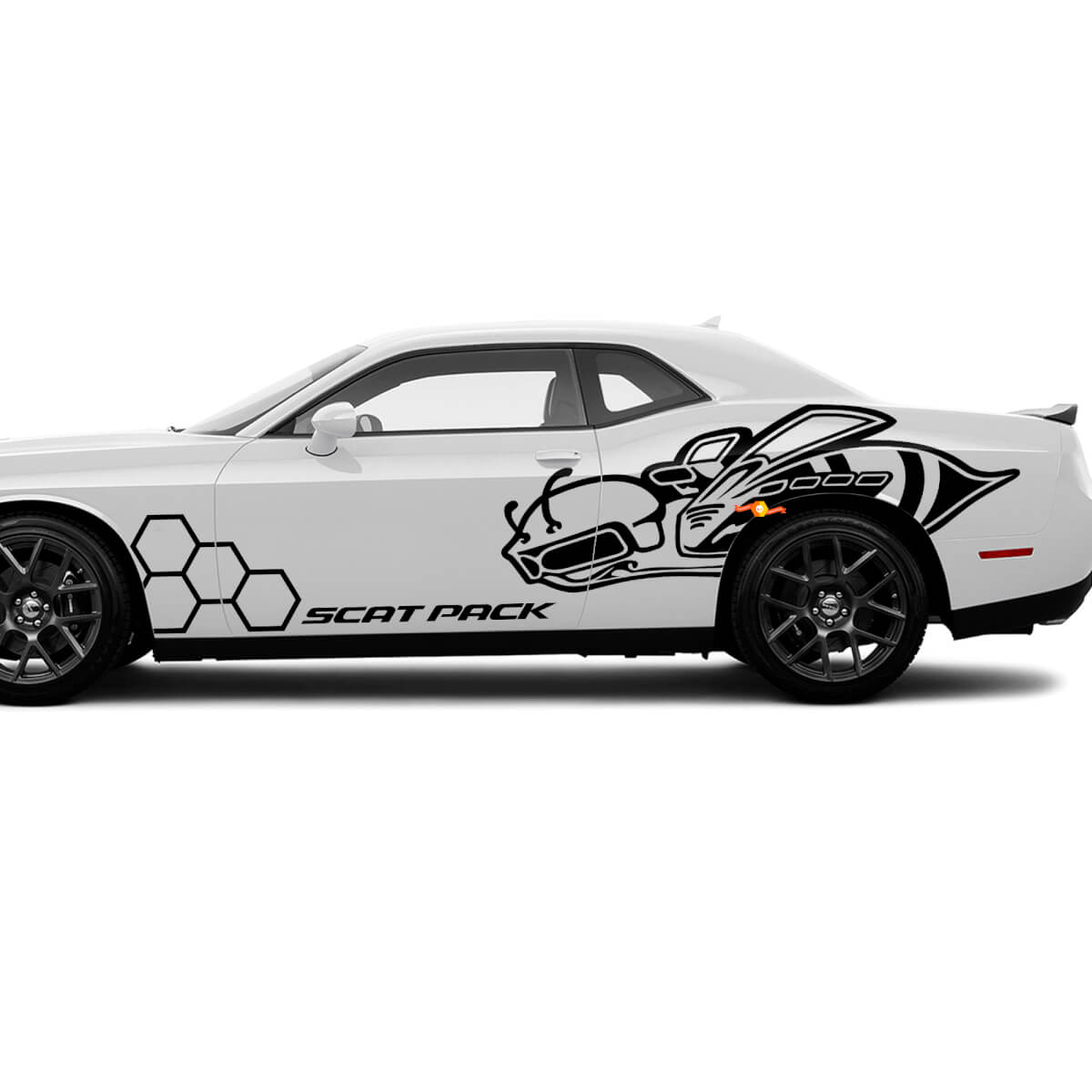 Kit de côtés Scat Pack Honeycomb Bee autocollants Graphiques en vinyle Autocollant Super Bee pour Dodge Challenger

