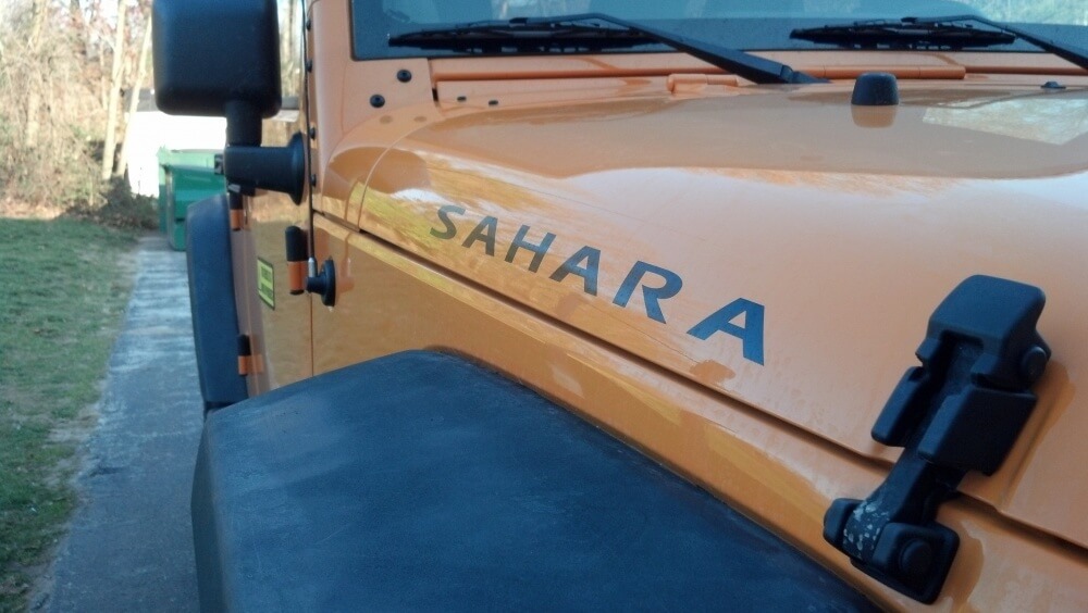 2 autocollants en vinyle Sahara Jeep Wrangler Rubicon CJ TJ YJ JK XJ