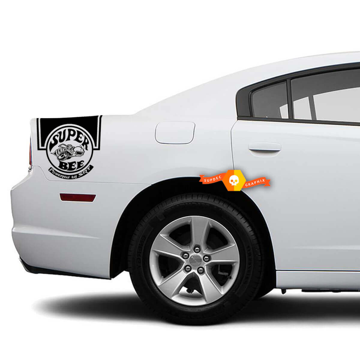 Kit d'autocollants en vinyle Super Bee pour bande latérale arrière Dodge Charger 2011-2014