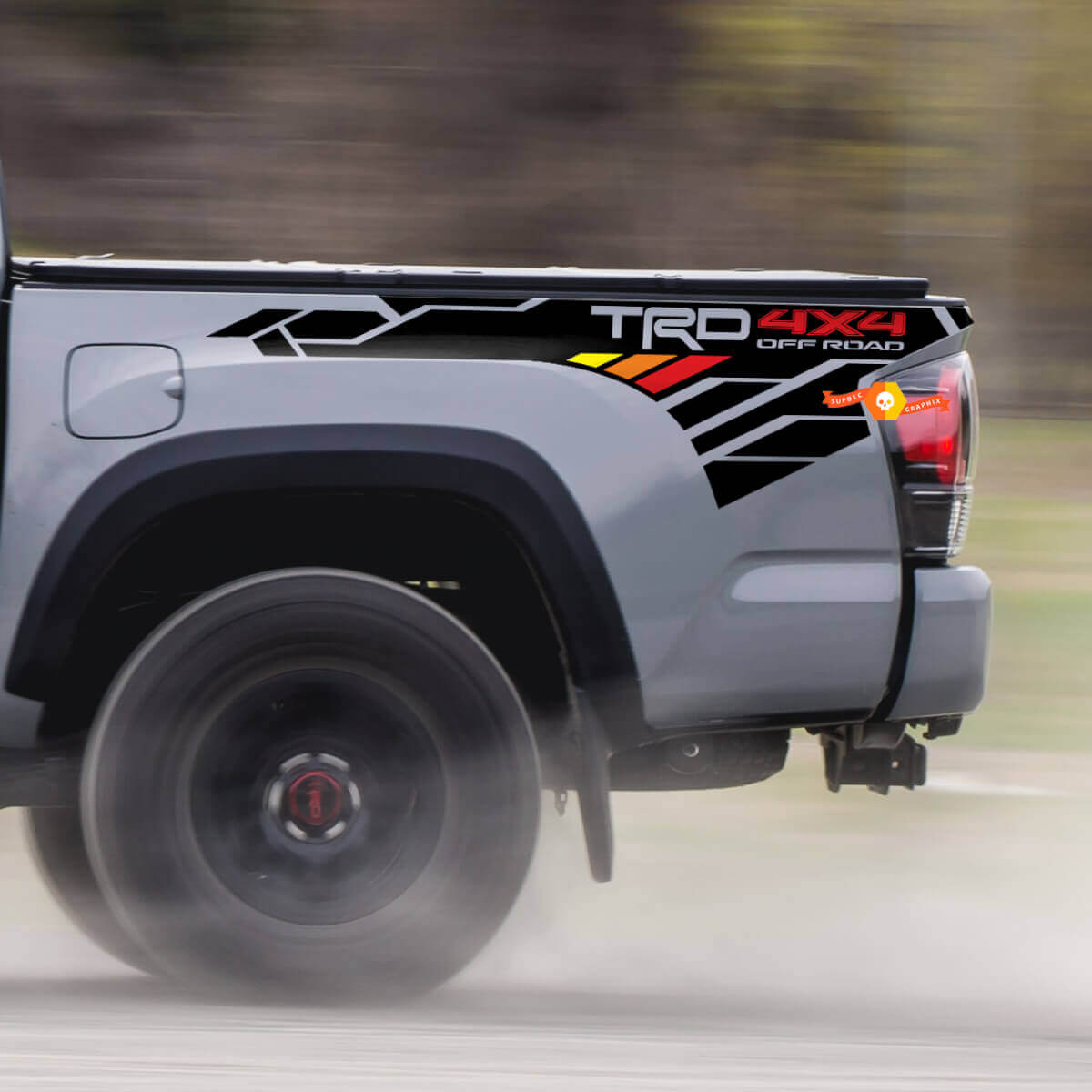 TRD 4x4 Off-Road Mountain Vintage Couleurs BedSide Side Vinyl Stickers Decal fit to Toyota Tacoma Tundra toutes les années
