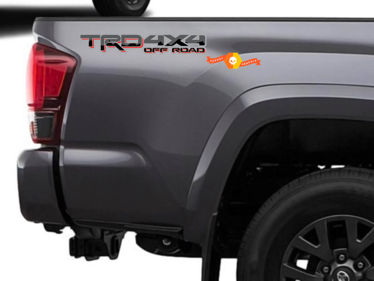 Autocollant en vinyle TRD 4x4 Off Road pour flanc de benne Toyota Tacoma