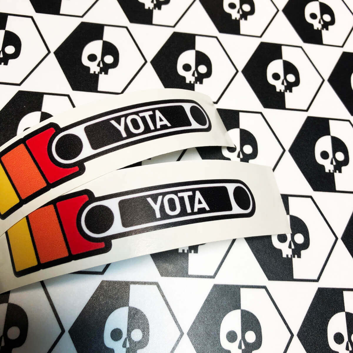 Paire d'autocollants en vinyle à rayures style vintage YOTA pour Toyota FJ Cruiser