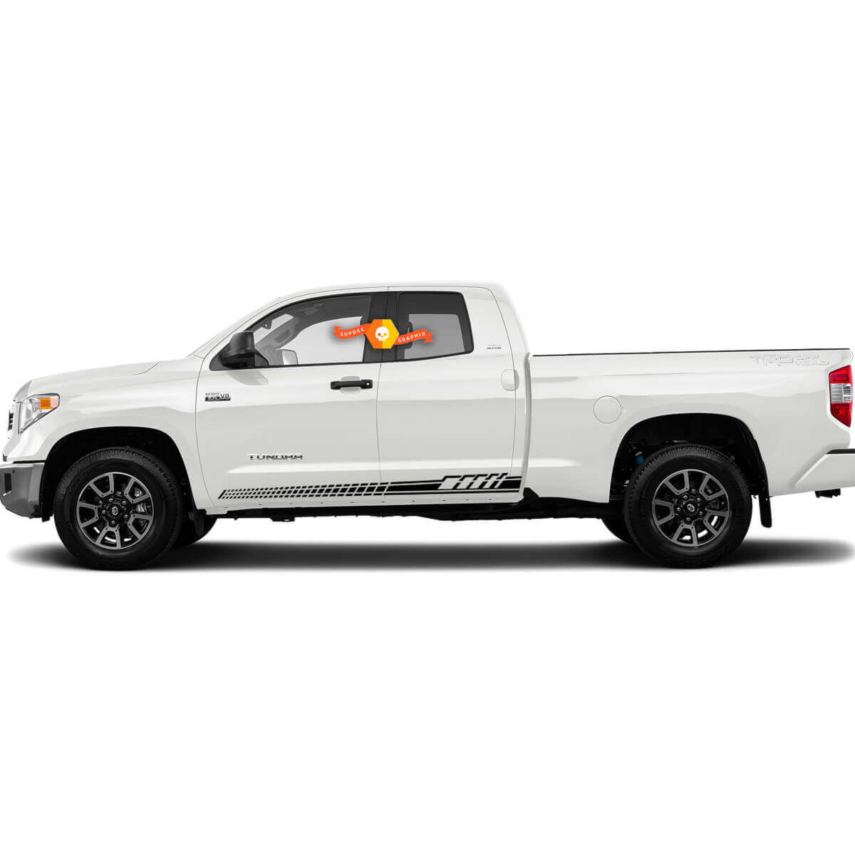 Kit de bande latérale d'autocollant graphique de décalcomanie de voiture pour Toyota Tundra
