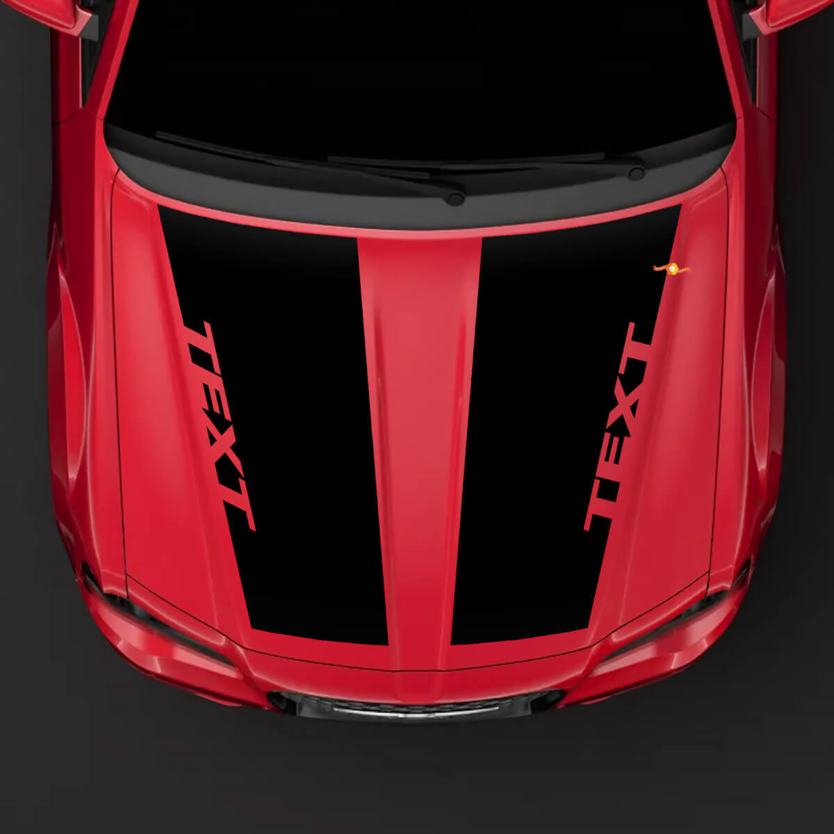 Autocollant vinyle à doubles bandes personnalisées pour capot Chrysler 300C 2014