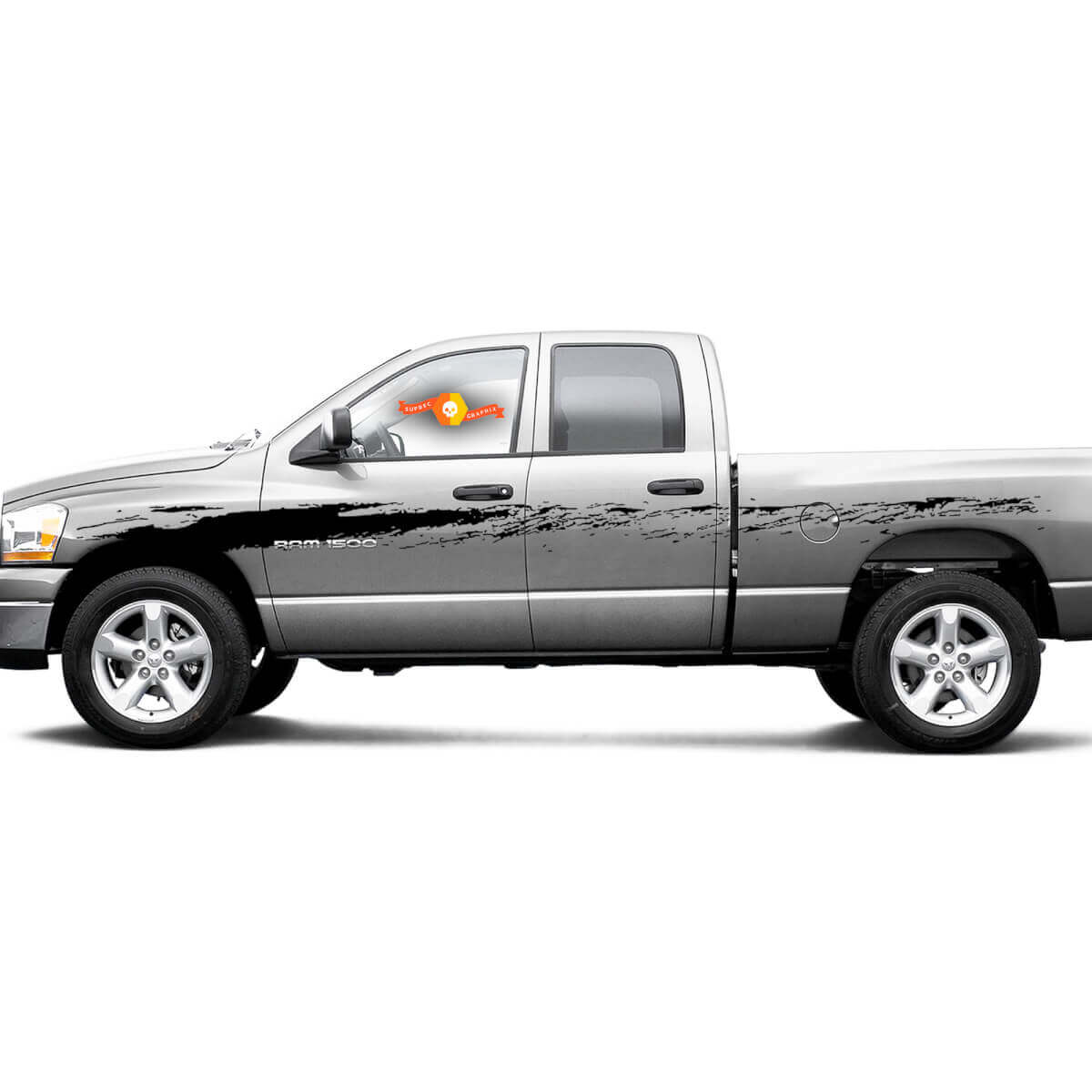 Autocollant vinyle latéral anti-boue pour Dodge Ram 1500