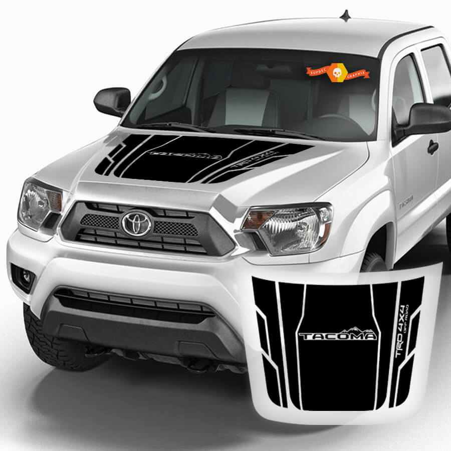 Autocollant en vinyle TRD 4x4 Off Road Mountain pour capot Toyota Tacoma
