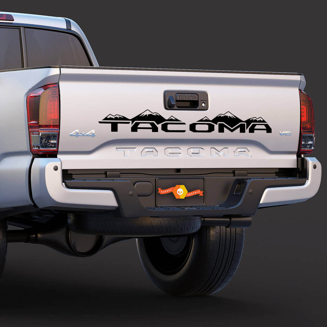Lettrage de Marque Autocollant en Vinyle Style Montagne pour Hayon Toyota Tacoma