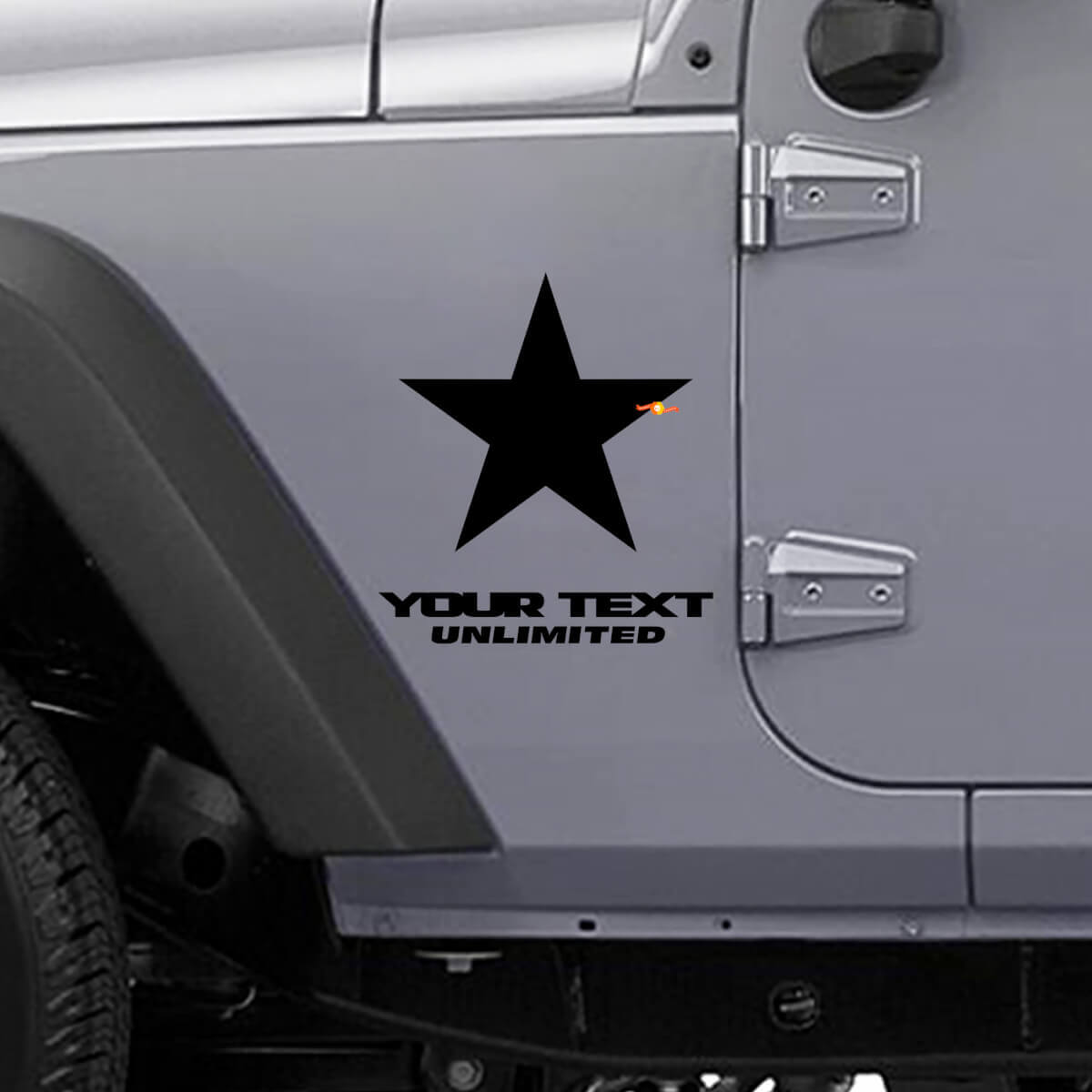 Ensemble d'autocollants vinyle lettrage personnalisé Star Side pour Jeep Wrangler