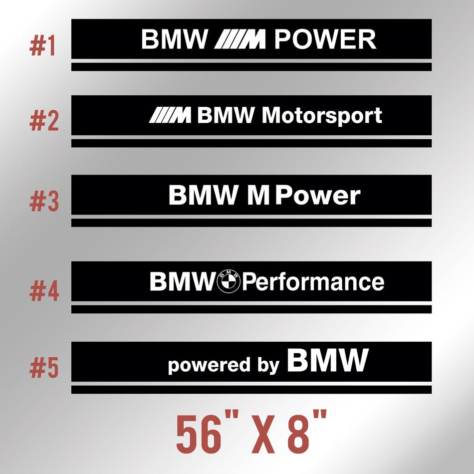 BMW Dual Rally Hood Stripe M Power Motorsport Performance décalcomanie en vinyle deux couleurs
