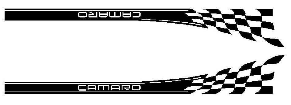 Décalcomanie à rayures à carreaux Chevrolet Camaro Rocker Sticker
