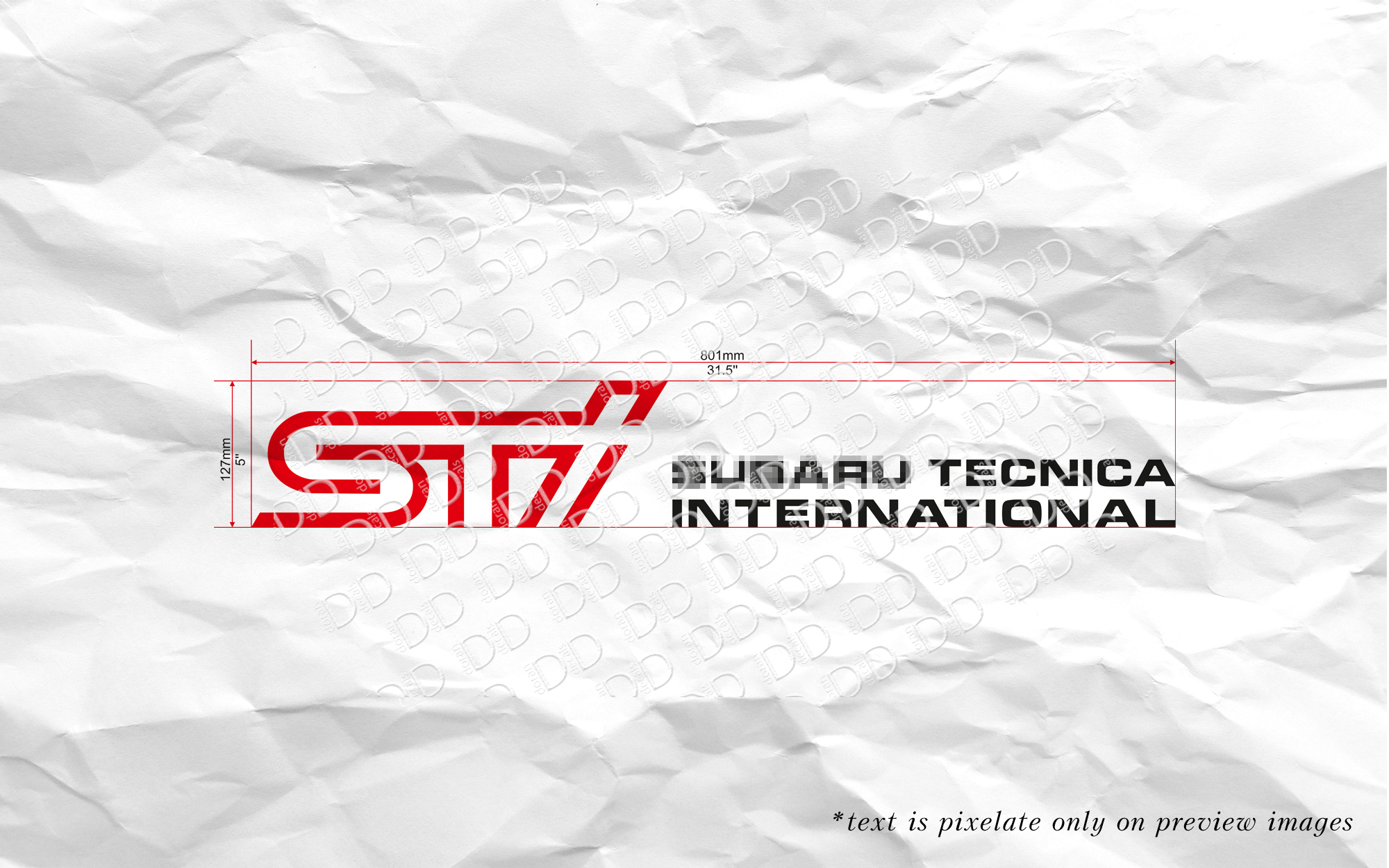 Subaru Tecnica International STI Motorsport Bannière Bande De Voiture Pare-Brise Vinyle Autocollant Decal Impreza BRZ WRX Legacy