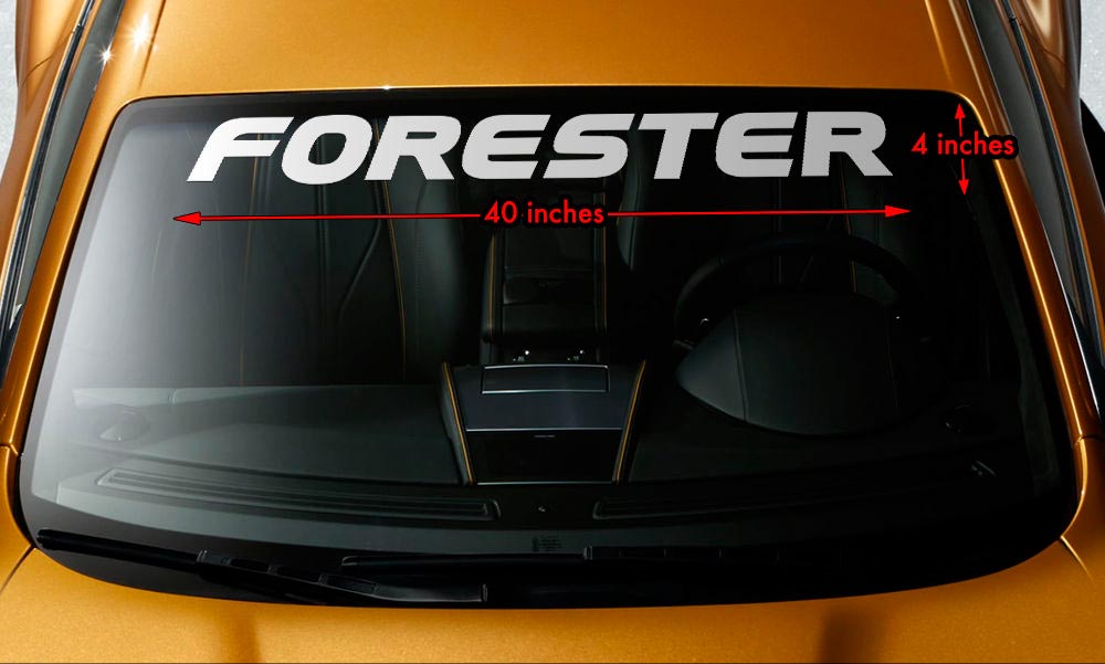 SUBARU FORESTER Premium pare-brise bannière longue durée vinyle autocollant autocollant 40 x 4