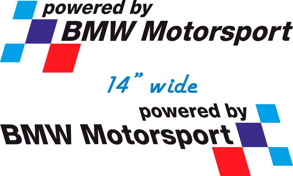 Paire d’autocollants BMW propulsés par BMW Motorsport M3 M6 M5 M4 e92 e46 e36
