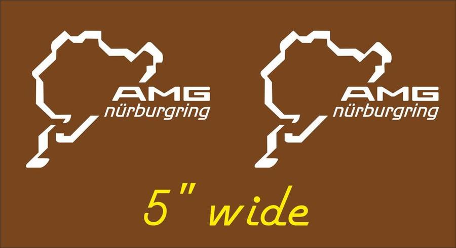 Paire AMG Nurburgring Ring fenêtre corps course vinyle autocollant autocollant 5,5
