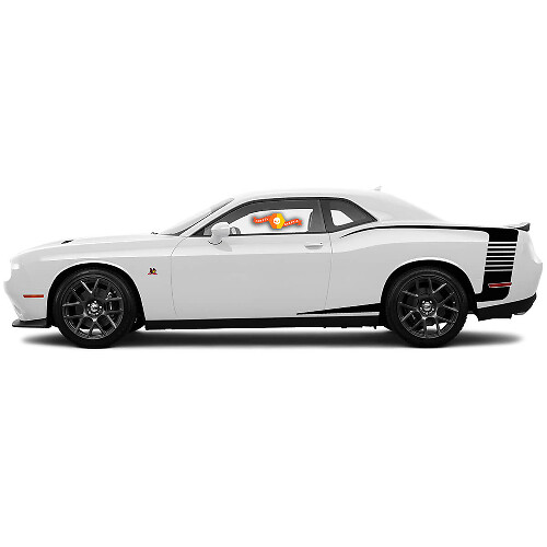 Kit de décalcomanies bande latérale C inversé pour Dodge Challenger 2015-2018