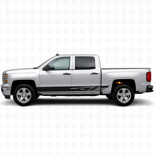Bandes vinyles diagonales pour porte et bas de caisse pour Chevrolet Silverado 1500 K2XX 2014-2019_2