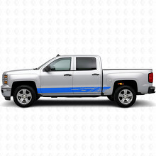 Bandes vinyles diagonales pour porte et bas de caisse pour Chevrolet Silverado 1500 K2XX 2014-2019_5
