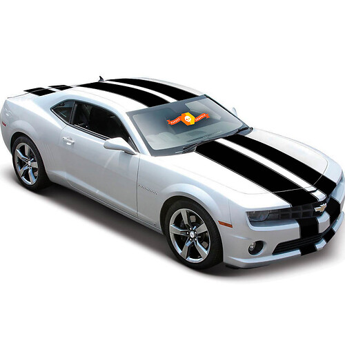2010 - 2020 Chevy Camaro Tapered Double Rally Racing Stripes Autocollant Autocollant 2012 2011 SS V6 1
