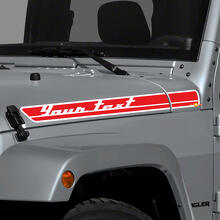 Kit de décalcomanies en vinyle personnalisées pour bandes latérales de capot pour Jeep Wrangler_2
