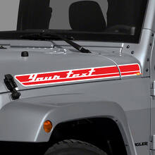 Kit de décalcomanies en vinyle personnalisées pour bandes latérales de capot pour Jeep Wrangler_2