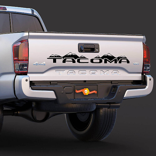 Autocollant vinyle style montagne pour hayon Toyota Tacoma