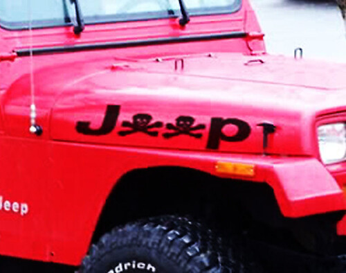 Ensemble d'autocollants vinyle côté crâne Jeep pour Jeep Wrangler