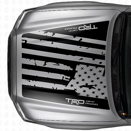 Autocollant en vinyle drapeau USA style TRD pour capot Toyota Tacoma 2016-21