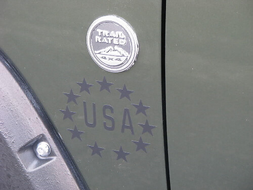 Autocollant en vinyle logo étoiles USA Armée pour Jeep