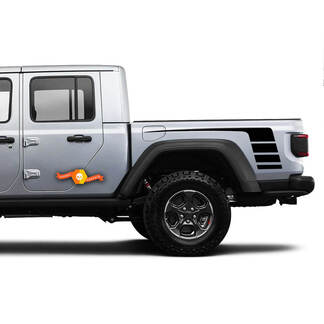 Décalcomanie graphique vinyle arrière lit latéral rayures pour Jeep Gladiator JP 2019 2020 2021

