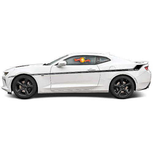 Kit d'autocollants vinyle personnalisés Classic Stripes avec texte latéral pour Chevy Camaro 2016-17