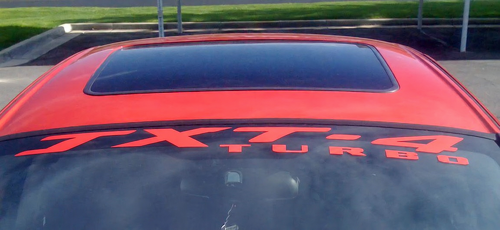 Autocollants personnalisés Turbo pour pare-brise Dodge Challenger