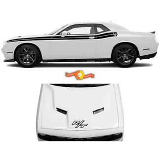 Kit de bandes latérales de style classique pour rayures Dodge Challenger 2008-2021
