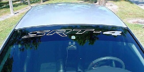 Autocollant Vinyle Bannière Pare-brise SRT-4 pour Dodge Challenger